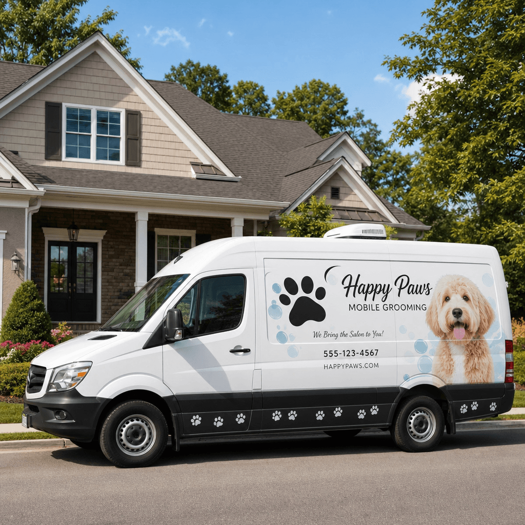 Our mobile grooming van